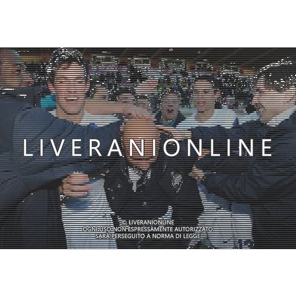 63Á Edizione Viareggio Cup World Football Tournament - Coppa Carnevale - Finale Livorno- 07.03.2011 Fiorentina-Inter Nella Foto:fulvio pea festeggiato dai giocatori /Ph.Vitez-Ag. Aldo Liverani