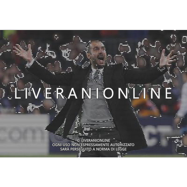 FC Barcelona\'s coach coach Pep Guardiola celebrates goal during UEFA Champions League match.March 8,2011. (ALTERPHOTOS/Acero) ©photoshot/Agenzia Aldo Liverani Sas - ITALY ONLY - FC Barcelona - Arsenal secondo turno di UEFA Champions League 16 match Camp Nou, Barcellona, Spagna, 8 marzo 2011. 