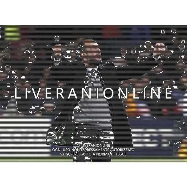 FC Barcelona\'s coach coach Pep Guardiola celebrates goal during UEFA Champions League match.March 8,2011. (ALTERPHOTOS/Acero) ©photoshot/Agenzia Aldo Liverani Sas - ITALY ONLY - FC Barcelona - Arsenal secondo turno di UEFA Champions League 16 match Camp Nou, Barcellona, Spagna, 8 marzo 2011. 