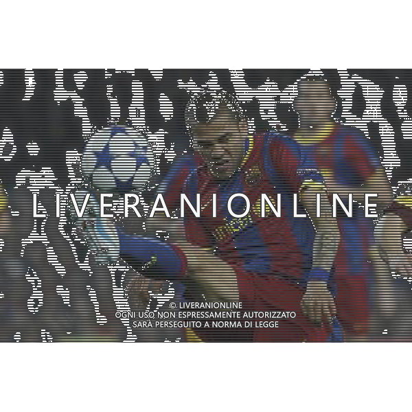FC Barcelona\'s Daniel Alves during UEFA Champions League match.March 8,2011. Photo: Acero / Alterphotos / ALFAQUI /AG ALDO LIVERANI SAS CHAMPIONS LEAGUE BARCELLONA ARSENAL - ITALY ONLY -