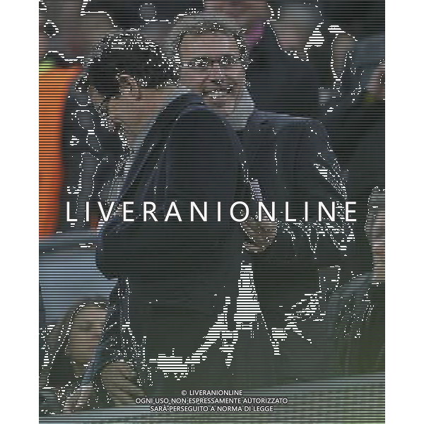 France\'s coach Laurent Blanc (r) and Endgland\'s coach fabio Capello during UEFA Champions League match.March 8,2011. Photo: Acero / Alterphotos / ALFAQUI /AG ALDO LIVERANI SAS CHAMPIONS LEAGUE BARCELLONA ARSENAL - ITALY ONLY -