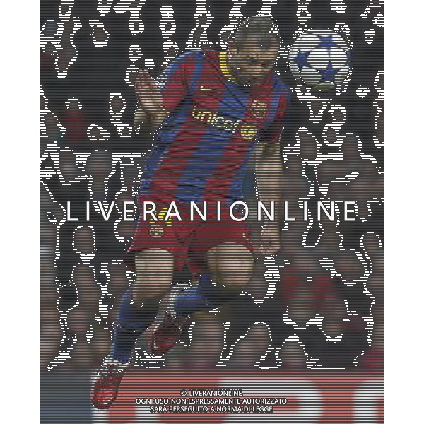 FC Barcelona\'s Javier Mascherano during UEFA Champions League match.March 8,2011. Photo: Acero / Alterphotos / ALFAQUI /AG ALDO LIVERANI SAS CHAMPIONS LEAGUE BARCELLONA ARSENAL - ITALY ONLY -
