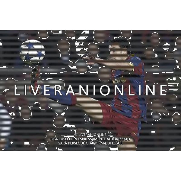 Barcelona\'s Pedro Rodriguez tries to control the ball during the UEFA Champions League second round of 16 match between Barcelona FC and Arsenal in the Nou Camp Stadium, Barcelona, Spain, 8 March 2011. Barcelona won 3-1. AG. ALDO LIVERANI SAS ITALY ONLY *** Local Caption *** .