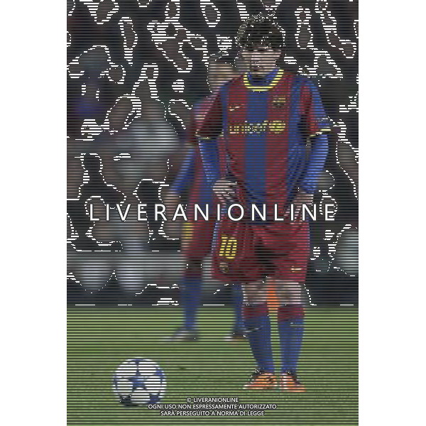 Barcelona\'s Lionel Messi during the UEFA Champions League second round of 16 match between Barcelona FC and Arsenal in the Nou Camp Stadium, Barcelona, Spain, 8 March 2011. Barcelona won 3-1. AG. ALDO LIVERANI SAS ITALY ONLY *** Local Caption *** .
