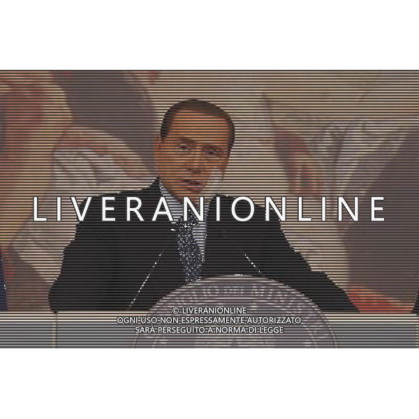 Roma - 10/03/2011 - Palazzo Chigi - Conferenza stampa di Silvio Berlusconi e Angelino Alfano - nella foto: Silvio Berlusconi © Fabrizio Corradetti - ag. Aldo Liverani sas