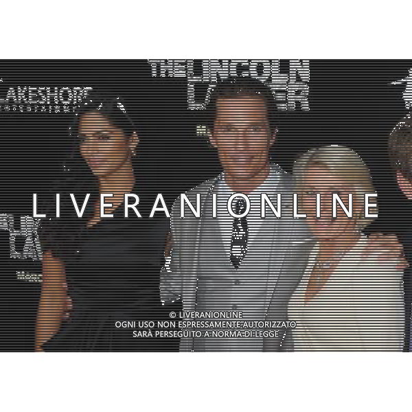 10 March 2011 - Hollywood, California - Camila Alves, Matthew McConaughey and Kay McConaughey. \'The Lincoln Lawyer\' Los Angeles Screening held at Arclight Cinemas. Photo Credit: Byron Purvis/AdMedia AG. ALDO LIVERANI SAS ITALY ONLY *** Local Caption *** .