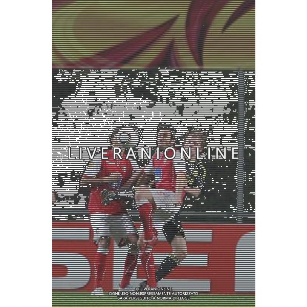20110310: BRAGA, PORTUGAL - SC Braga vs Liverpool FC: Europa League 2010/2011, round of 8, 1st leg. In picture: Kaka, Hugo Viana and Kuyt. PHOTO: Pedro Benavente/CITYFILES LIGA EUROPY UEFA SEZON 2010/2011 PILKA NOZNA BRAGA - LIVERPOOL FOT. CITYFILES/NEWSPIX.PL PORTUGAL,BRAZIL,SPAIN,GERMANY,FRANCE,UK OUT !!! --- Newspix.pl EUROIPA LEAGUE BRAGA-LIVERPOOL ©AG ALDO LIVERNAI SAS - ITALY ONLY - *** Local Caption *** .