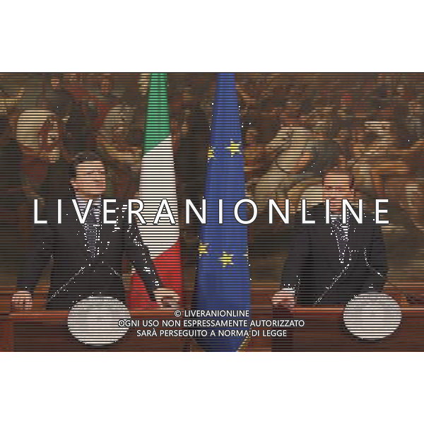 14/3/2011 ROMA: Il Primo Ministro italiano Silvio Berlusconi incontra il presidente della Commissione europea Jose Manuel Barroso ©Wang Yunjia/photoshot/AG ALDO LIVERANI SA ITALY ONLY