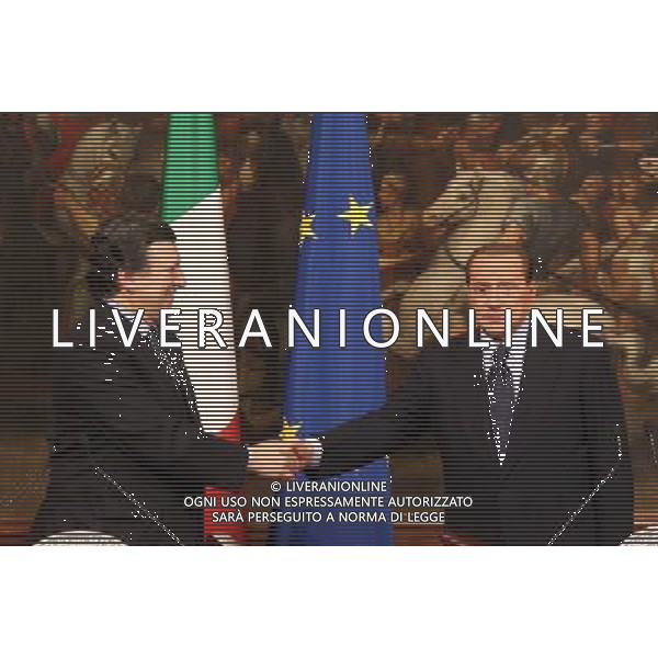 14/3/2011 ROMA: Il Primo Ministro italiano Silvio Berlusconi incontra il presidente della Commissione europea Jose Manuel Barroso ©Wang Yunjia/photoshot/AG ALDO LIVERANI SA ITALY ONLY