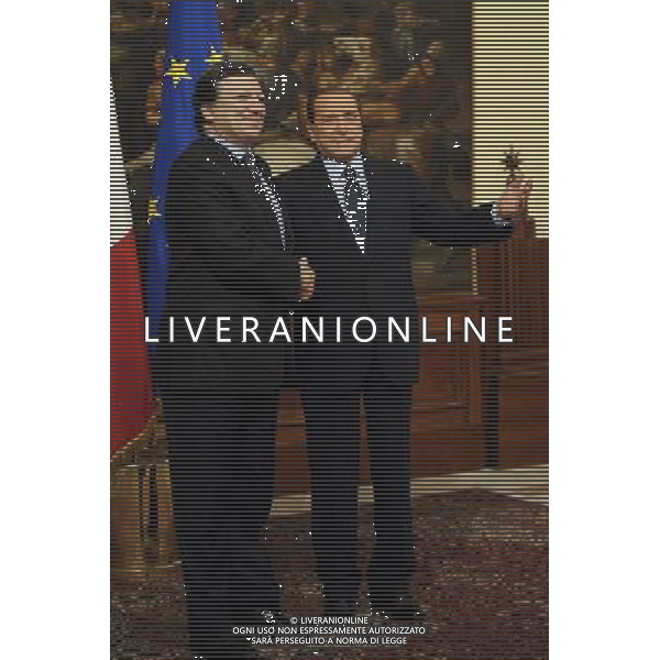 Roma - 14/03/2011 - Palazzo Chigi - Il Presidente del Consiglio dei Ministri, Silvio Berlusconi, incontra il Presidente della Commissione dellÕUnione europea, Jos Manuel Barroso - nella foto: © Fabrizio Corradetti - ag. Aldo Liverani sas
