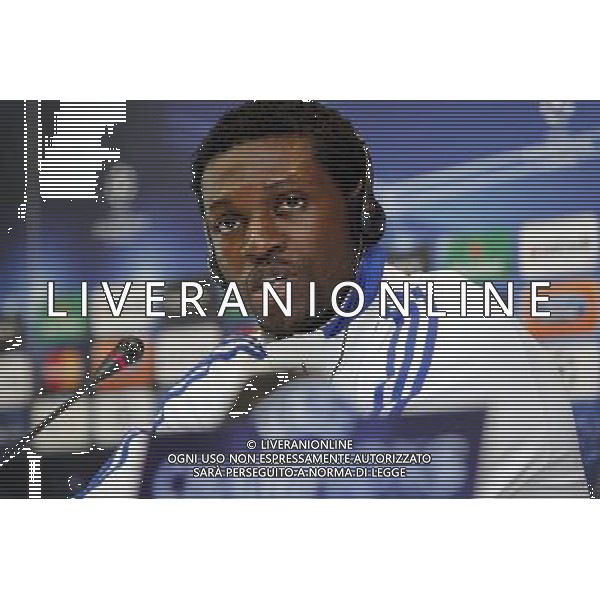 Madrid (15/03/2011).- Ciudad deportiva de Valdebebas. Rueda de prensa de Emmanuel Adebayor.. Photo: Alex Cid-Fuentes / ALFAQUI AG ALDO LIVERANI ONLY ITALY