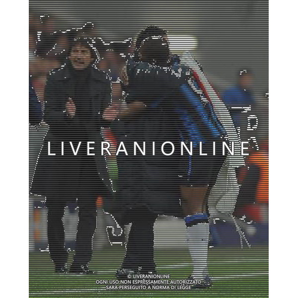 UEFA Champions League 2010/2011 Round of 16 Monaco - 15.03.2011 Bayern Monaco-Inter Nella Foto:eto\'o esulta con nagatomo /Ph.Vitez-Ag. Aldo Liverani