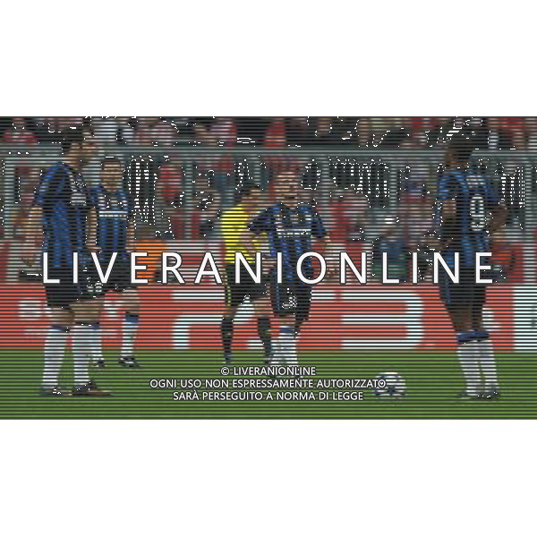 UEFA Champions League 2010/2011 Round of 16 Monaco - 15.03.2011 Bayern Monaco-Inter Nella Foto:delusione sneijder /Ph.Vitez-Ag. Aldo Liverani