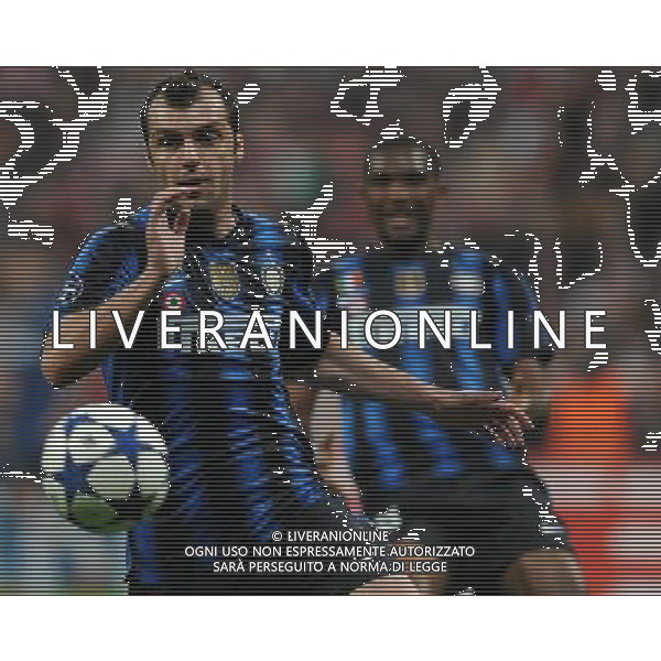 UEFA Champions League 2010/2011 Round of 16 Monaco - 15.03.2011 Bayern Monaco-Inter Nella Foto:pandev-eto\'o /Ph.Vitez-Ag. Aldo Liverani