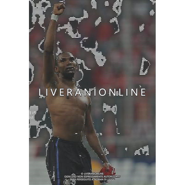UEFA Champions League 2010/2011 Round of 16 Monaco - 15.03.2011 Bayern Monaco-Inter Nella Foto:eto\'o esulta /Ph.Vitez-Ag. Aldo Liverani