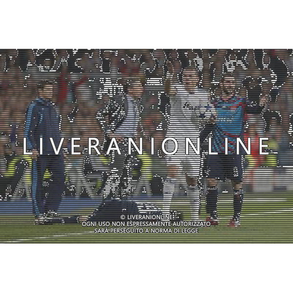 Real Madrid\'s Pepe and Olimpique Lyon\'s Lisandro during Champions League match in Madrid on March 16th 2011. Photo: Cid-Fuentes / Cebolla / ALFAQUI AG ALDO LIVERANI ONLY ITALY