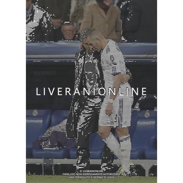Real Madrid\'s Karim Benzema and Jose Mourino during Champions League match in Madrid on March 16th 2011. Photo: Cid-Fuentes / Cebolla / ALFAQUI AG ALDO LIVERANI S A S ONLY ITALY