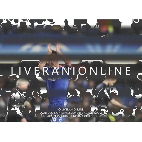(110317) -- LONDON, March 17, 2011 () -- John Terry of Chelsea greets the audience after the match against FC Copenhagen at 2010/11 UEFA Champions League at Stamford Bridge Stadium in London, on March 16, 2011. The match ended with a 0-0 draw. On aggregate 2-0, Chelsea completed the lineup for quarter finals. (/Zeng Yi) (lm) AG ALDO LIVERANI S A S ONLY ITALY
