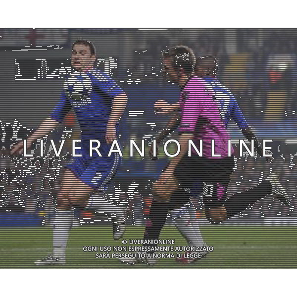 (110317) -- LONDON, March 17, 2011 () -- Branislav Ivanovic (L) of Chelsea competes during the match against FC Copenhagen at 2010/11 UEFA Champions League at Stamford Bridge Stadium in London, on March 16, 2011. The match ended with a 0-0 draw. On aggregate 2-0, Chelsea completed the lineup for quarter finals. (/Zeng Yi) (lm) AG ALDO LIVERANI S A S ONLY ITALY