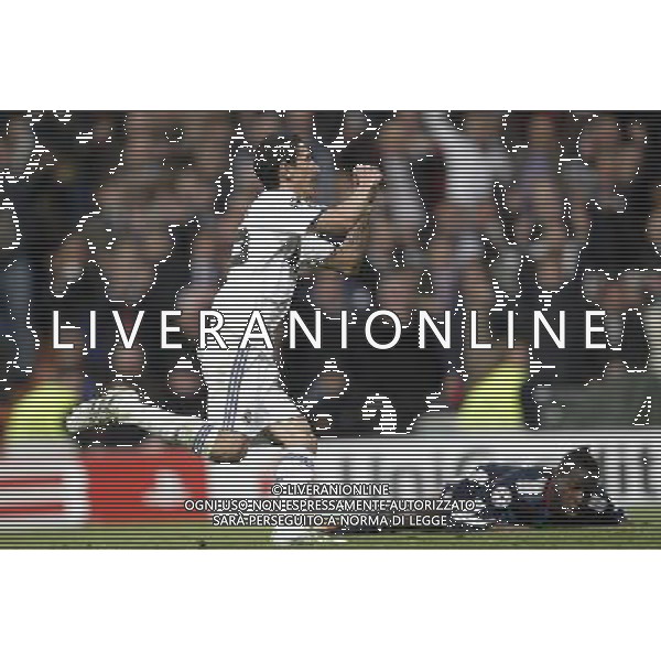 Real Madrid\'s Angel Di Maria goal during Champions League match in Madrid on March 16th 2011. Photo: Cid-Fuentes / Cebolla / ALFAQUI AG ALDO LIVERANI S A S ONLY ITALY