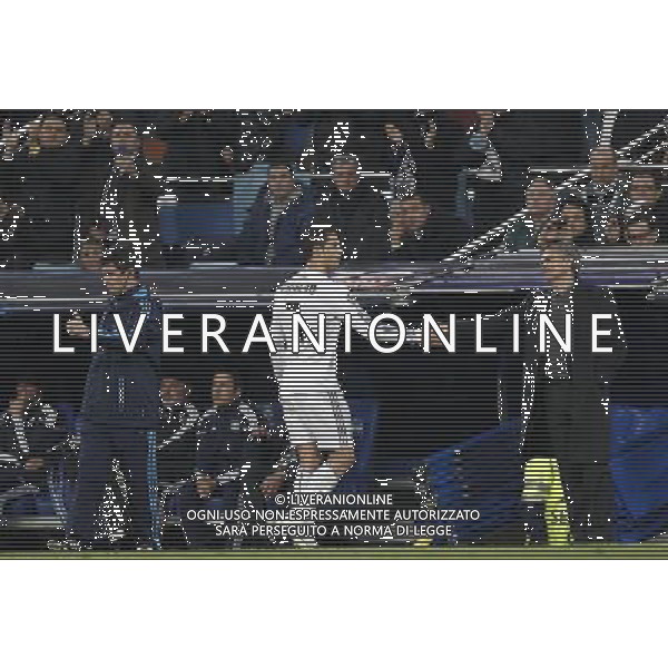 Real Madrid\'s Cristiano Ronaldo Jose Mourino during Champions League match in Madrid on March 16th 2011. AG ALDO LIVERANI S A S ONLY ITALY