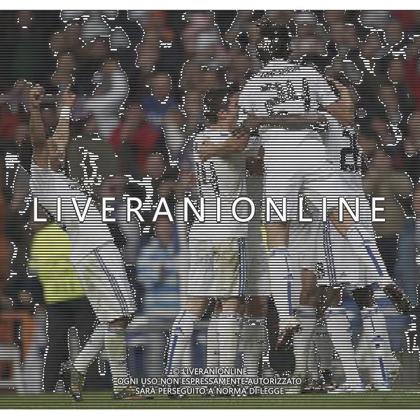 Real Madrid\'s Angel Di Maria goal during Champions League match in Madrid on March 16th 2011. AG ALDO LIVERANI S A S ONLY ITALY