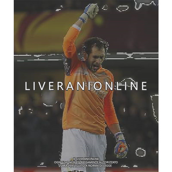 Villareal\'s Diego Lopez celebrates goal during UEFA Europa League match.March 17,2011. (ALTERPHOTOS/Acero) AG. ALDO LIVERANI SAS ITALY ONLY *** Local Caption *** .