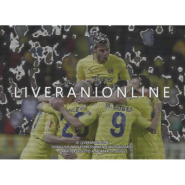 Villareal\'s players celebrate goal during UEFA Europa League match.March 17,2011. (ALTERPHOTOS/Acero) AG. ALDO LIVERANI SAS ITALY ONLY *** Local Caption *** .
