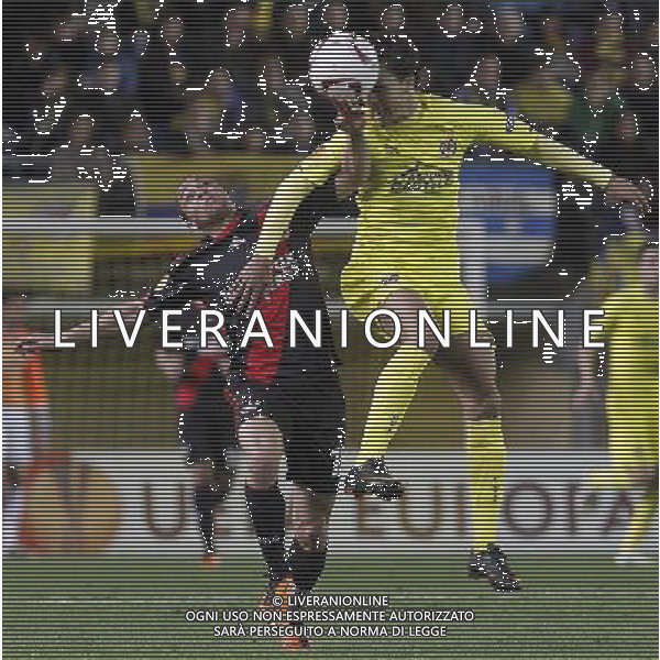 Villareal\'s Nilmar Honorato da Silva (r) and Bayer 04 Leverkusen\'s Sidney Sam during UEFA Europa League match.March 17,2011. (ALTERPHOTOS/Acero) AG. ALDO LIVERANI SAS ITALY ONLY *** Local Caption *** .