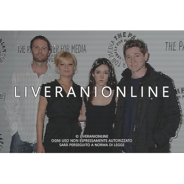 17 March 2011 - Beverly Hills, California - Garret Dillahunt, Martha Plimpton, Shannon Woodward and Lucas Neff. 28th Annual Paley Center for Media\'s Paley Fest 2011 Presents \'Raising Hope\' held at The Saban Theatre. Photo Credit: Byron Purvis/AdMedia AG. ALDO LIVERANI SAS ITALY ONLY *** Local Caption *** .