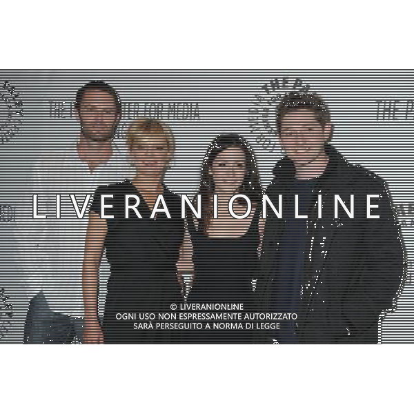 17 March 2011 - Beverly Hills, California - Garret Dillahunt, Martha Plimpton, Shannon Woodward and Lucas Neff. 28th Annual Paley Center for Media\'s Paley Fest 2011 Presents \'Raising Hope\' held at The Saban Theatre. Photo Credit: Byron Purvis/AdMedia AG. ALDO LIVERANI SAS ITALY ONLY *** Local Caption *** .