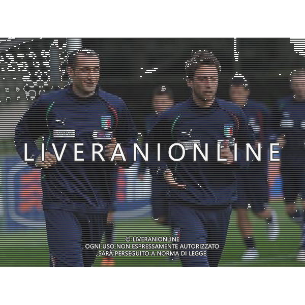 Raduno Nazionale Italiana a Coverciano Firenze - 21.03.2011 Allenamento Nella Foto:chiellini giorgio claudio marchisio /Ph.Vitez-Ag. Aldo Liverani