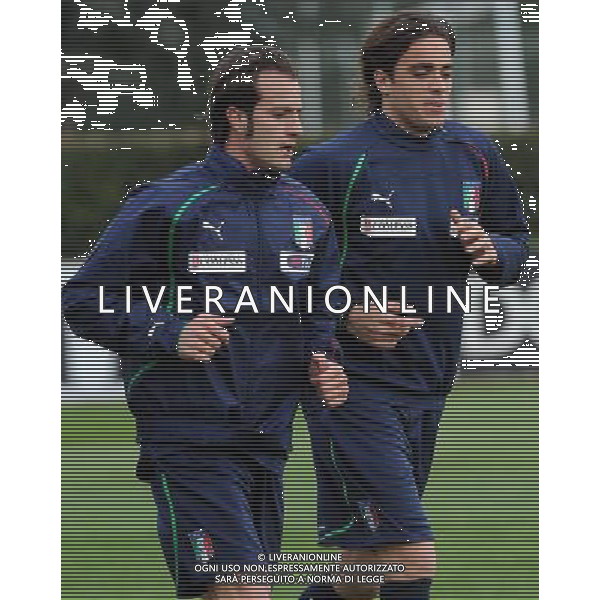 Raduno Nazionale Italiana a Coverciano Firenze - 21.03.2011 Allenamento Nella Foto: alberto gilardino alessandro matri /Ph.Vitez-Ag. Aldo Liverani