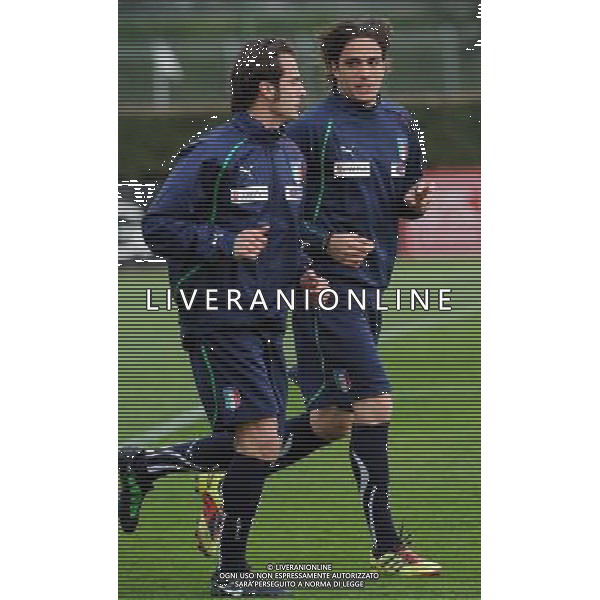 Raduno Nazionale Italiana a Coverciano Firenze - 21.03.2011 Allenamento Nella Foto: alberto gilardino alessandro matri /Ph.Vitez-Ag. Aldo Liverani