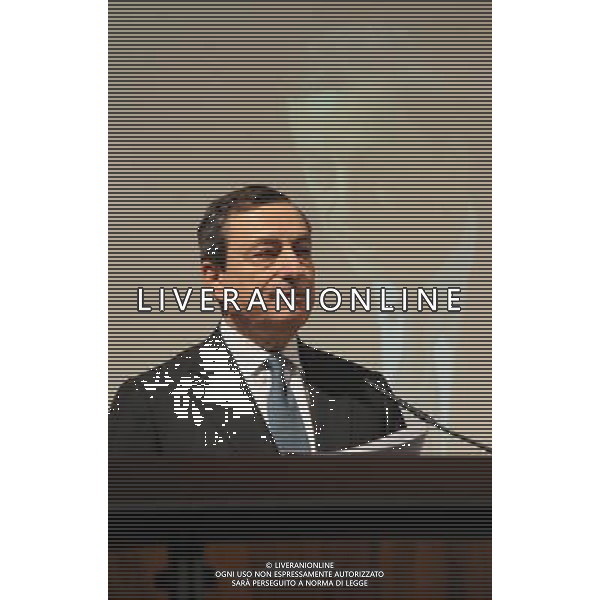 MILANO 21/3/2011 AULA MAGNA UNIVERSITA\' CATTOLICA INCONTRO CON MARIO DRAGHI GOVERNATORE DELLA BANCA D\' ITALIA NELLA FOTO MARIO DRAGHI FOTO ROMANO/AG ALDO LIVERANI