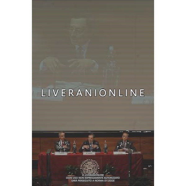 MILANO 21/3/2011 AULA MAGNA UNIVERSITA\' CATTOLICA INCONTRO CON MARIO DRAGHI GOVERNATORE DELLA BANCA D\' ITALIA NELLA FOTO MARIO DRAGHI FOTO ROMANO/AG ALDO LIVERANI