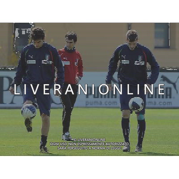 Raduno Nazionale Italiana a Coverciano Firenze - 22.03.2011 Allenamento Nella Foto:Marco Parolo-Davide Santon /Ph.Vitez-Ag. Aldo Liverani