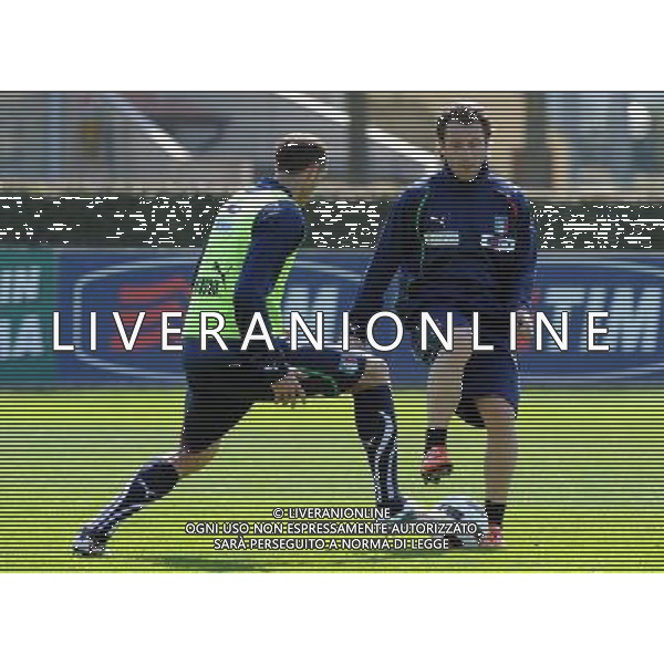 Raduno Nazionale Italiana a Coverciano Firenze - 22.03.2011 Allenamento Nella Foto:Antonio Cassano-Giorgio Chiellini /Ph.Vitez-Ag. Aldo Liverani