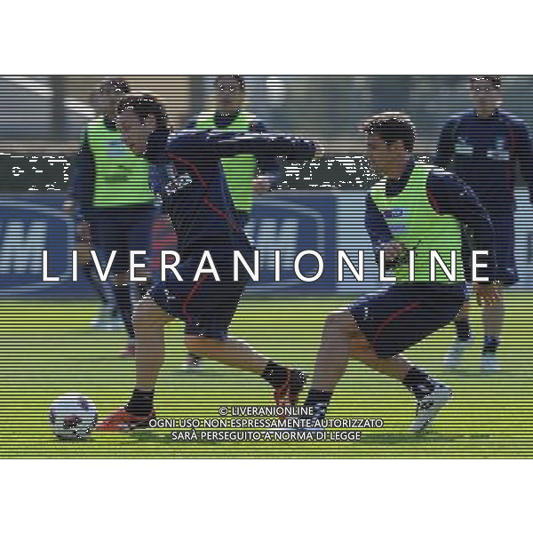 Raduno Nazionale Italiana a Coverciano Firenze - 22.03.2011 Allenamento Nella Foto:Antonio Cassano-Cristian Maggio /Ph.Vitez-Ag. Aldo Liverani