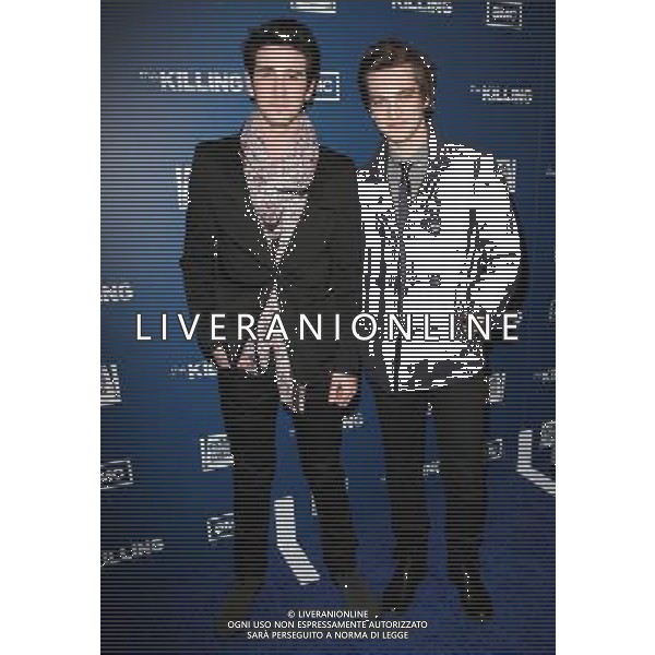 21 March 2011 - Los Angeles, California - Gharrett Patrick Paon, Richard Harmon. Premiere Of AMC\'s Series \'The Killing\'e Held At The Harmony Gold Theatre. Photo Credit: Kevan Brooks/AdMedia AG. ALDO LIVERANI SAS ITALY ONLY *** Local Caption *** .