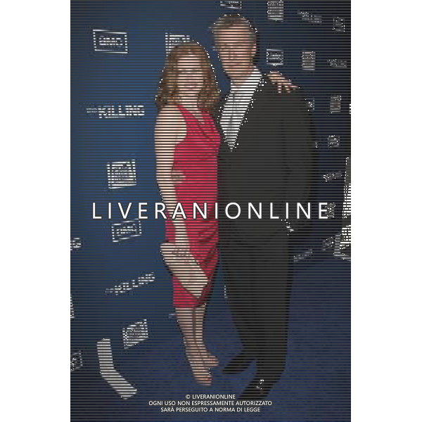21 March 2011 - Los Angeles, California - Mireille Enos; Alan Ruck. Premiere Of AMC\'s Series \'The Killing\'e Held At The Harmony Gold Theatre. Photo Credit: Kevan Brooks/AdMedia AG. ALDO LIVERANI SAS ITALY ONLY *** Local Caption *** .