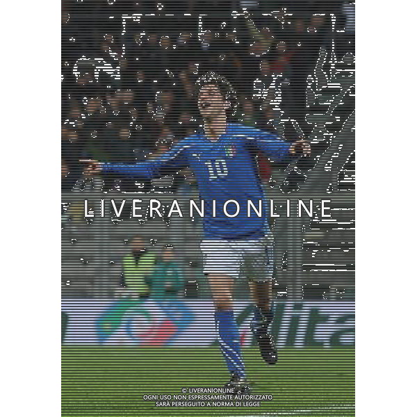 Amichevole Internazionale Reggio Emilia - 24.03.2011 Italia U21-Svezia U21 Nella Foto:diego fabbrini esultanza dopo gol /Ph.Vitez-Ag. Aldo Liverani