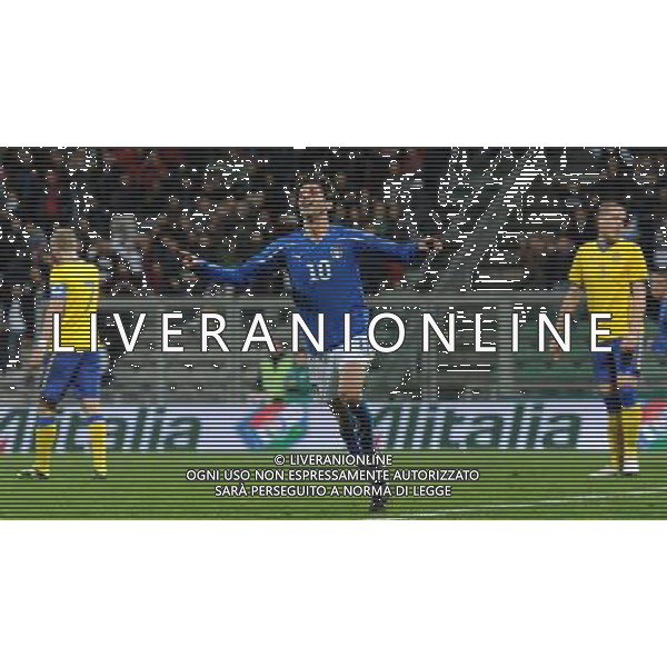 Amichevole Internazionale Reggio Emilia - 24.03.2011 Italia U21-Svezia U21 Nella Foto:diego fabbrini esultanza dopo gol /Ph.Vitez-Ag. Aldo Liverani