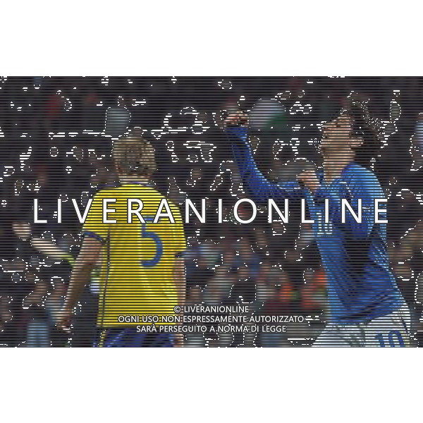 Amichevole Internazionale Reggio Emilia - 24.03.2011 Italia U21-Svezia U21 Nella Foto:diego fabbrini esultanza dopo gol /Ph.Vitez-Ag. Aldo Liverani