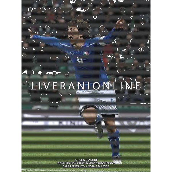 Amichevole Internazionale Reggio Emilia - 24.03.2011 Italia U21-Svezia U21 Nella Foto:l\' esultanza di alberto paloschi dopo gol /Ph.Vitez-Ag. Aldo Liverani