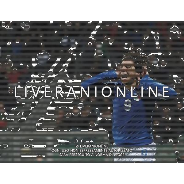 Amichevole Internazionale Reggio Emilia - 24.03.2011 Italia U21-Svezia U21 Nella Foto:l\' esultanza di alberto paloschi dopo gol /Ph.Vitez-Ag. Aldo Liverani