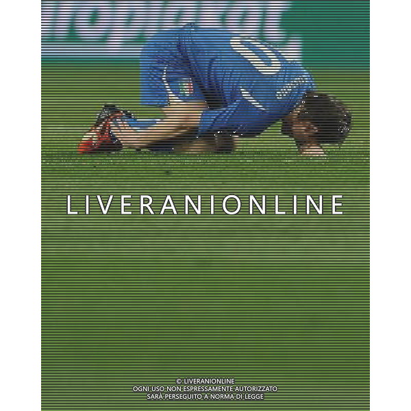 Qualificazioni ai Campionati Europei UEFA EURO 2012 Gruppo C Ljubljana - 25.03.2011 Slovenia-Italia Nella Foto:cassano antonio a terra infortunato /Ph.Vitez-Ag. Aldo Liverani