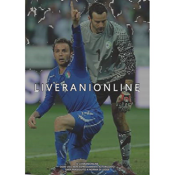 Qualificazioni ai Campionati Europei UEFA EURO 2012 Gruppo C Ljubljana - 25.03.2011 Slovenia-Italia Nella Foto:pazzini giampaolo /Ph.Vitez-Ag. Aldo Liverani