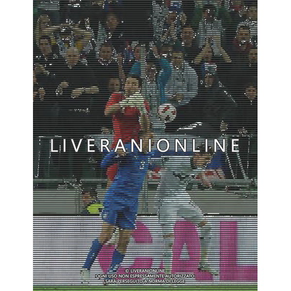 Qualificazioni ai Campionati Europei UEFA EURO 2012 Gruppo C Ljubljana - 25.03.2011 Slovenia-Italia Nella Foto:buffon gianluigi e giorgio chiellini /Ph.Vitez-Ag. Aldo Liverani