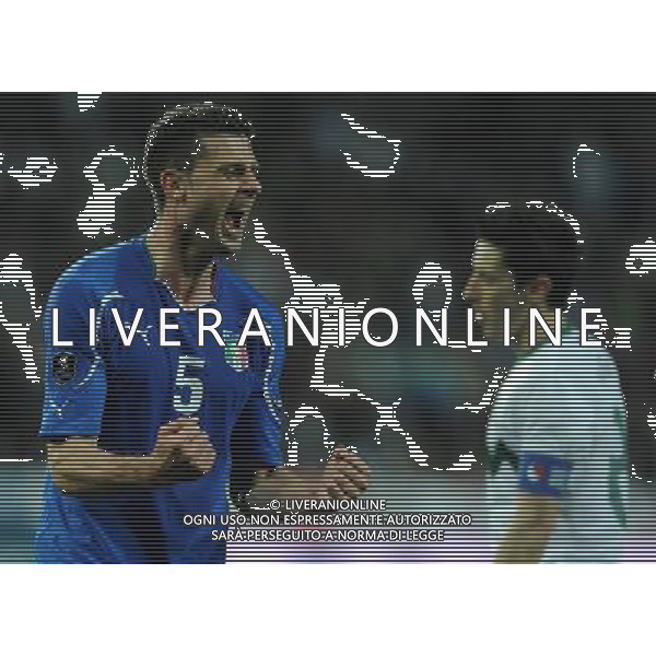 Qualificazioni ai Campionati Europei UEFA EURO 2012 Gruppo C Ljubljana - 25.03.2011 Slovenia-Italia Nella Foto: thiago motta esultanza dopo il gol /Ph.Vitez-Ag. Aldo Liverani